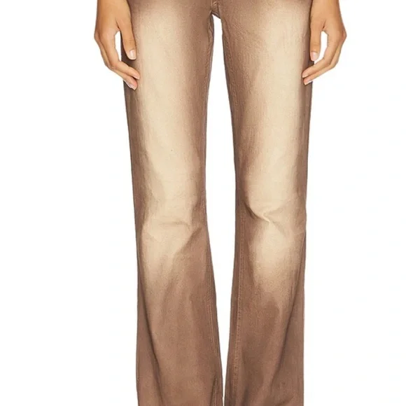 Jaded London Slim Stretch Bootcut Jeans Size W32 Pink/Brown/ Tan - Picture 2 of 9